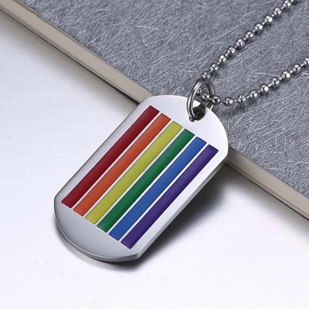 🌈 Pride! Dog Tag Necklace! - Picture 2 of 5
